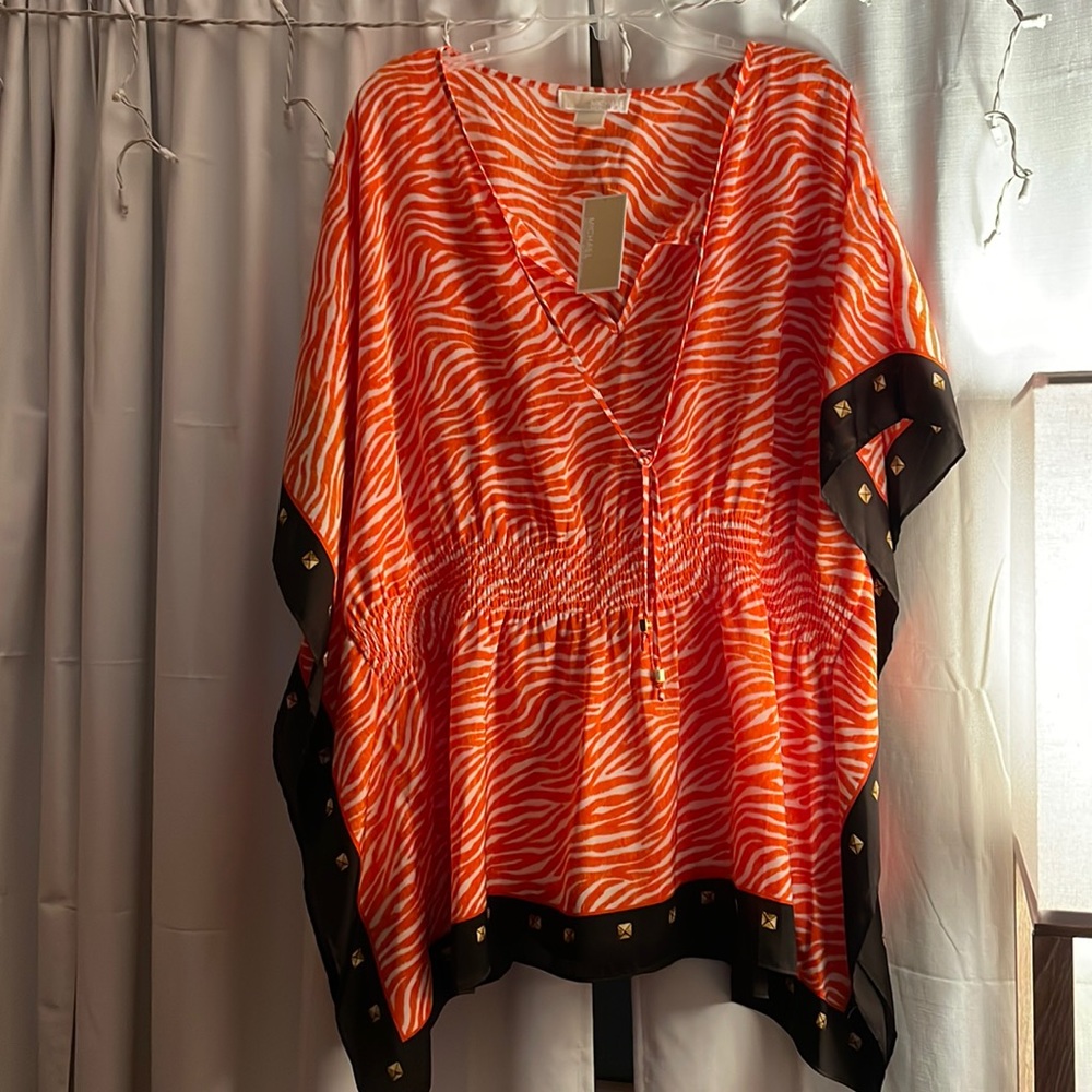 Michael Kors Printed Kimono Top / Size 3X